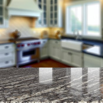 An image of a granite kitchen countertop, showcasing its robust and stylish characteristics-1