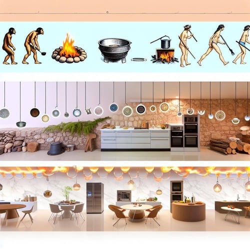 The evolution of the kitchen from a simple fire pit to a hightech paradise where cooking, living, laughing, and dancing all take place